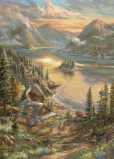 Ceaco - Thomas Kinkade - Lakeside Splendor - 1000 Piece Jigsaw Puzzle
