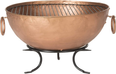 Bangkok Copper & Black Fire Pit - Ideal for Cozy Outdoor Gatherings