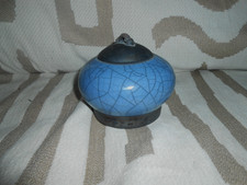 Memorial Pet Urn Dog/Cat Ashes ,Ect, Vachone Raku - fired clay pot With Lid