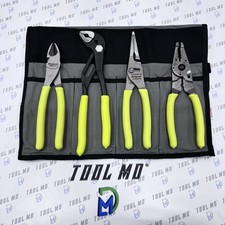 Snap-on Tools Usa New 4pc Hi Viz Yellow Plier Set Pl4tgkb1hv