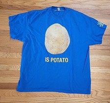 IS POTATO T-SHIRT - STEPHEN COLBERT Late Show - Blue - 2XL