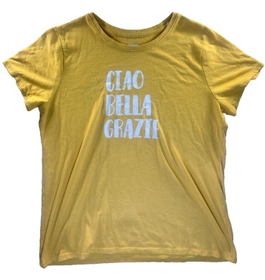 Sonoma Goods for Life Tee Ciao Bella Grazie Tee Crew Neck Italy T-Shirt Large