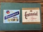 2 Fauerbach Brewing Co Beer Bottle Labels Non IRTP Vintage Madison Wis — photo 1