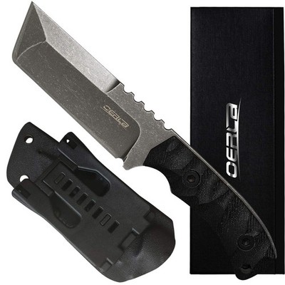 TAC Knives OLHM-012 Fixed Blade Outdoor Duty Small Cleaver Knife 420HC Stonew...
