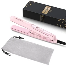 Wavytalk Mini Portable Flat Iron, 0.7 Inch Dual Voltage Hair Straightener -