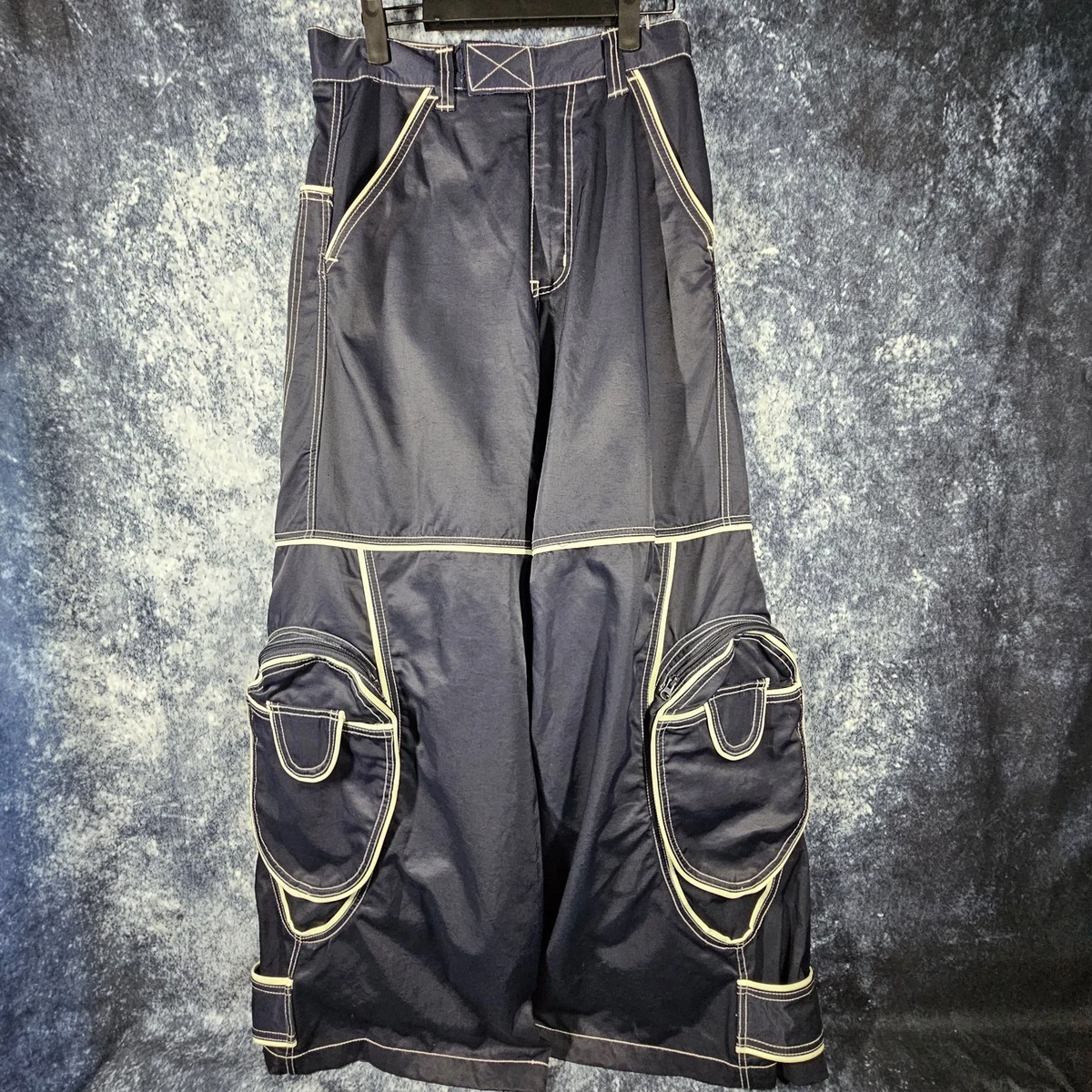 パンツ macgear rave pants VTG 90's Y2K MacGear Cargo Pants M Baggy Wide Leg Rave Skater Punk