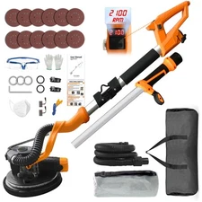 Electric Drywall Sander (1050W) With Vacuum, Heavy Duty Drywall Sander with L...