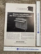 Vintage Musser Amplified Celeste 5-Octave Ad Photo Print 1970s Ludwig Drum Co.