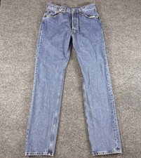 Vintage Levi  s 501 Mens 33x34 Straight Leg Button Fly Y2K Distressed Light Wash