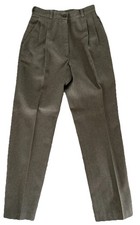Vtg Savannah Pants Women 4 Gray Wool Pleated High Rise Slacks Trousers Pockets