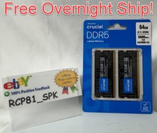 Crucial 64GB (2x32GB) DDR5-5600 SODIMM CL46 Laptop RAM Kit
