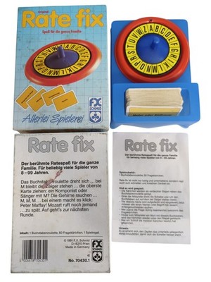 Rate Fix | FX Schmid 1991 | Vintage Retro Spiel | No. 70430.1 Vollständig  