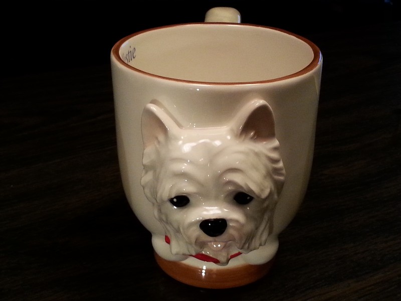 WESTIE Dog Porcelain Coffee Mug Cup Ceramic Figurine Quality Holiday Special