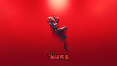 Superheroes lady deadpool superheroes minimalism Stitched Gaming Mat Desk 1572