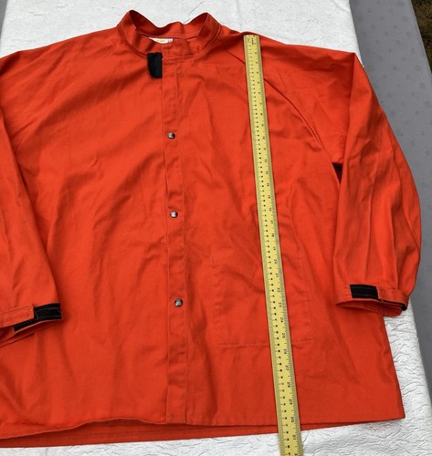 FR-7A Flame Resistant Proban Shirt Jacket 2XL Cotton USA Orange Work Or Costume - Picture 3 of 19