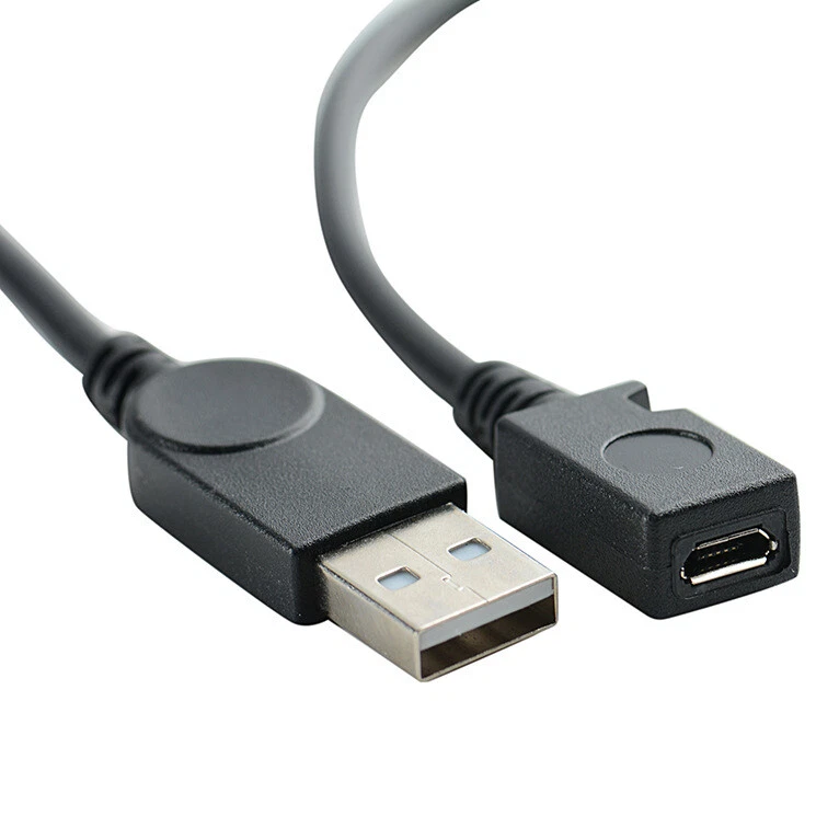 1 Ft USB 2.0 High Speed Type A Male to Micro B 5-pin Female Adapter Micro Cable - Image 2 of 4