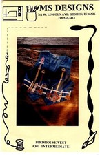 Birdhouse Vest Applique Pattern by MS Designs 301
