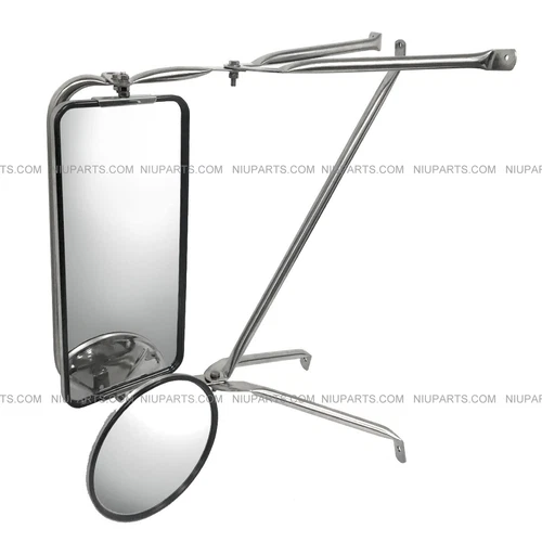 Door Mirror w/ Bracket Arm Stainless Fit: International 4700 4900 8100 8200 8300