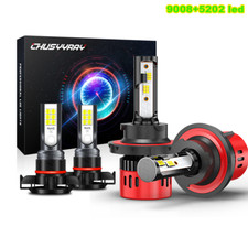 For Jeep Wrangler 2010-2018 Led Headlight Hilo Fog Light Bulbs Combo Kit 6000k
