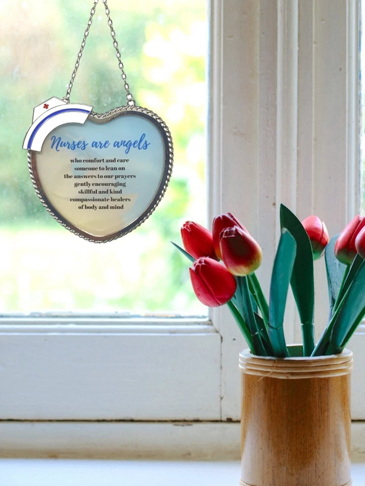 Nurses are Angels — эмалированный акцент на шляпе медсестры с серебряной цепочкой для подвешивания No2705 - Изображение 4 из 4