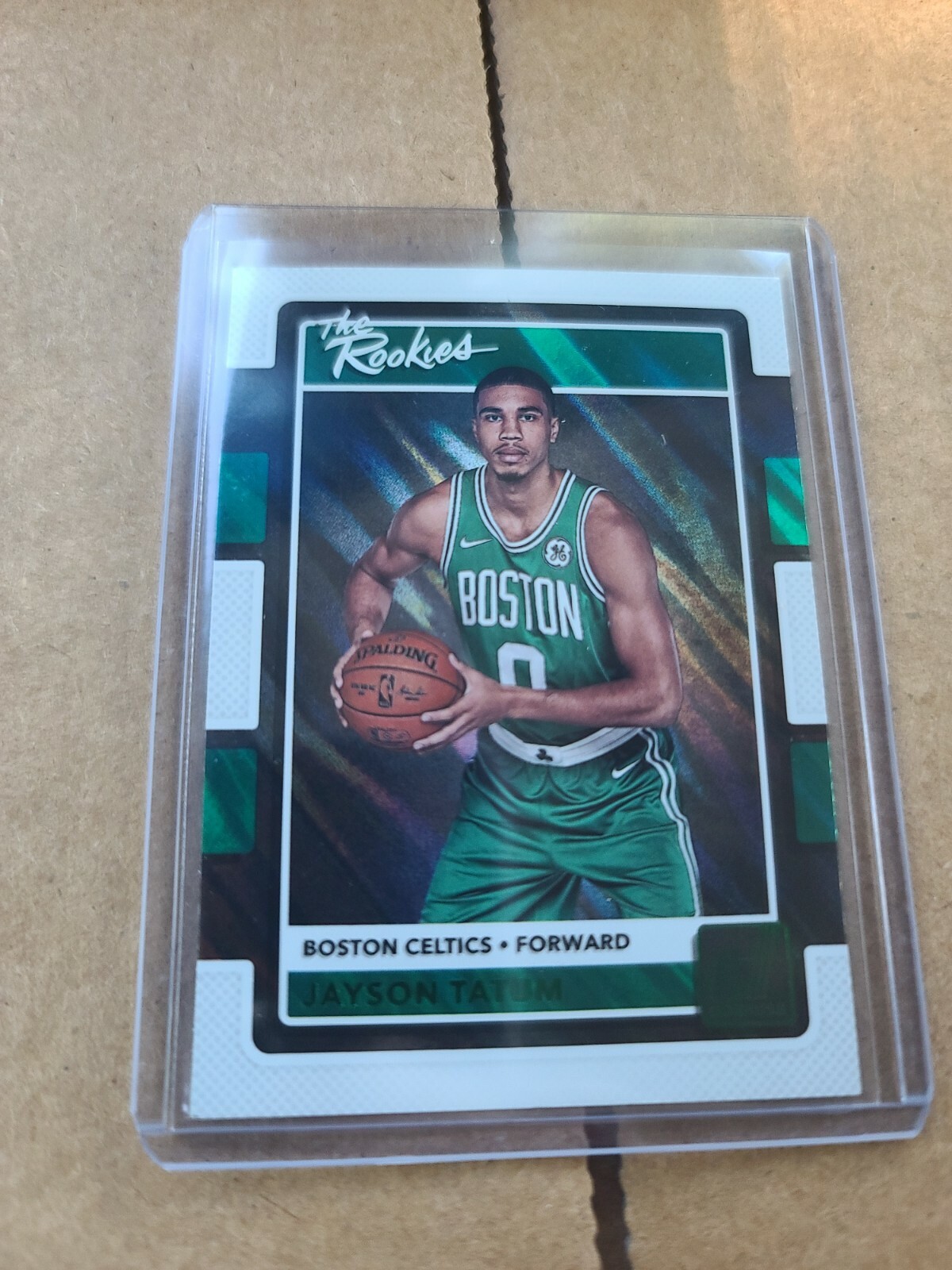 17-18 donruss the rookies jayson Tatum green flood support rc Rookie Card seepic