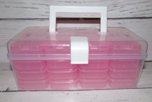 New 32 pcs Plastic Storage Container Set Crafts Organizer Portable Case