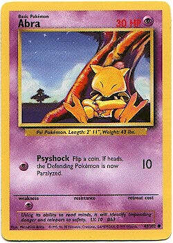 POKEMON BASE SET CARD 43/102 Abra