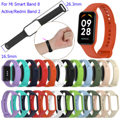 Für Mi Smart Band 8 Active/Redmi Band 2 Uhrenarmband Silikon-Sportband-Armband