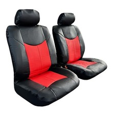 Red Black Leather Seat Covers Leatherette Front For Chevy Monte Carlo 2000-2007
