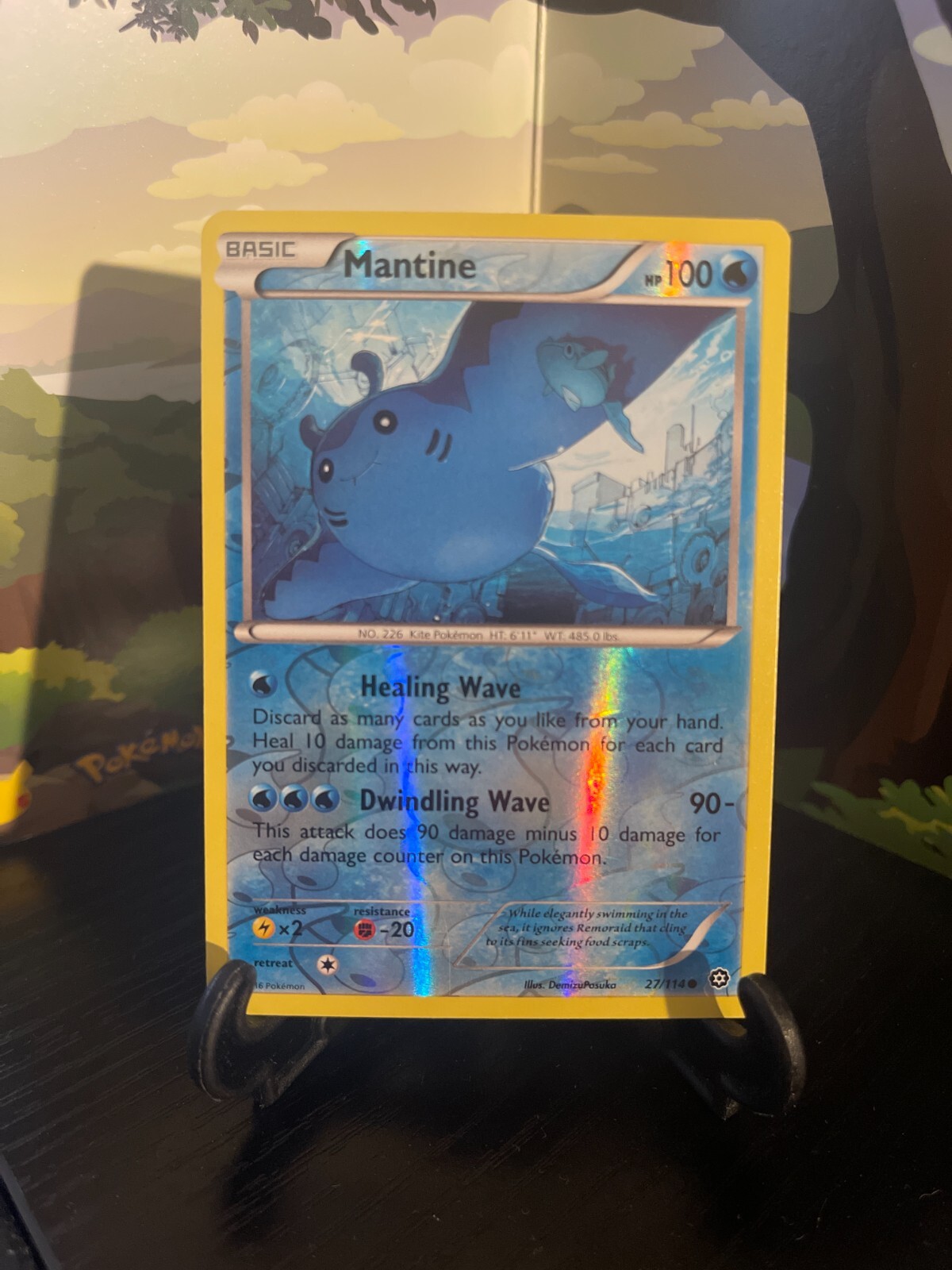 Mantine 27/114 - Steam Siege - Common - Reverse Holo - Pokemon Card TCG - LP