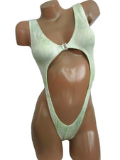 New Clip front one piece thong slingshot bodysuit dancer stage wear costume