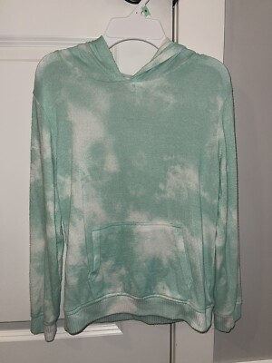 Girls Piece Set R+R L/S Mint Green/White Tie-Dye Pullover