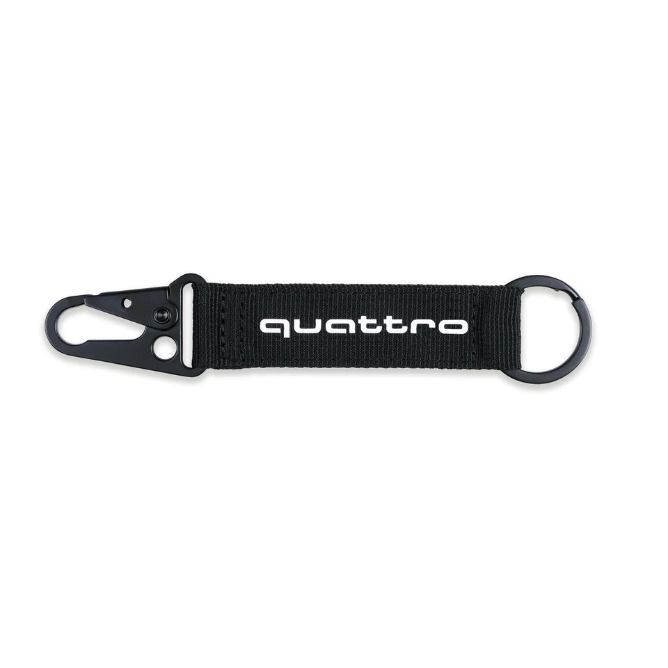 AUDI COLLECTION Original Audi quattro Schlüsselanhänger Schwarz Weiß 3182200700 Anhänger Key