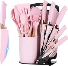 Silicone Kitchen Utensils set 20PC Wooden Cooking Spoons Spatula for Cooking US
