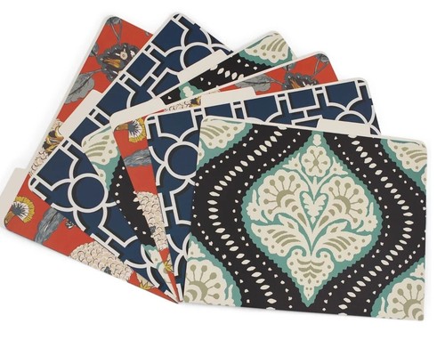 Dwell Studio (6 Pack) Decorative File Folders Letter Size Colored Patterns Paper - Picture 6 of 6