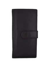 Genuine Leather PLAIN Checkbook Cover Brown with Snap Closure NEW!!!