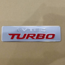 Aluminum I-vtec Turbo Car Trunk Rear Tailgate Fender Emblem Badge Decals Sticker