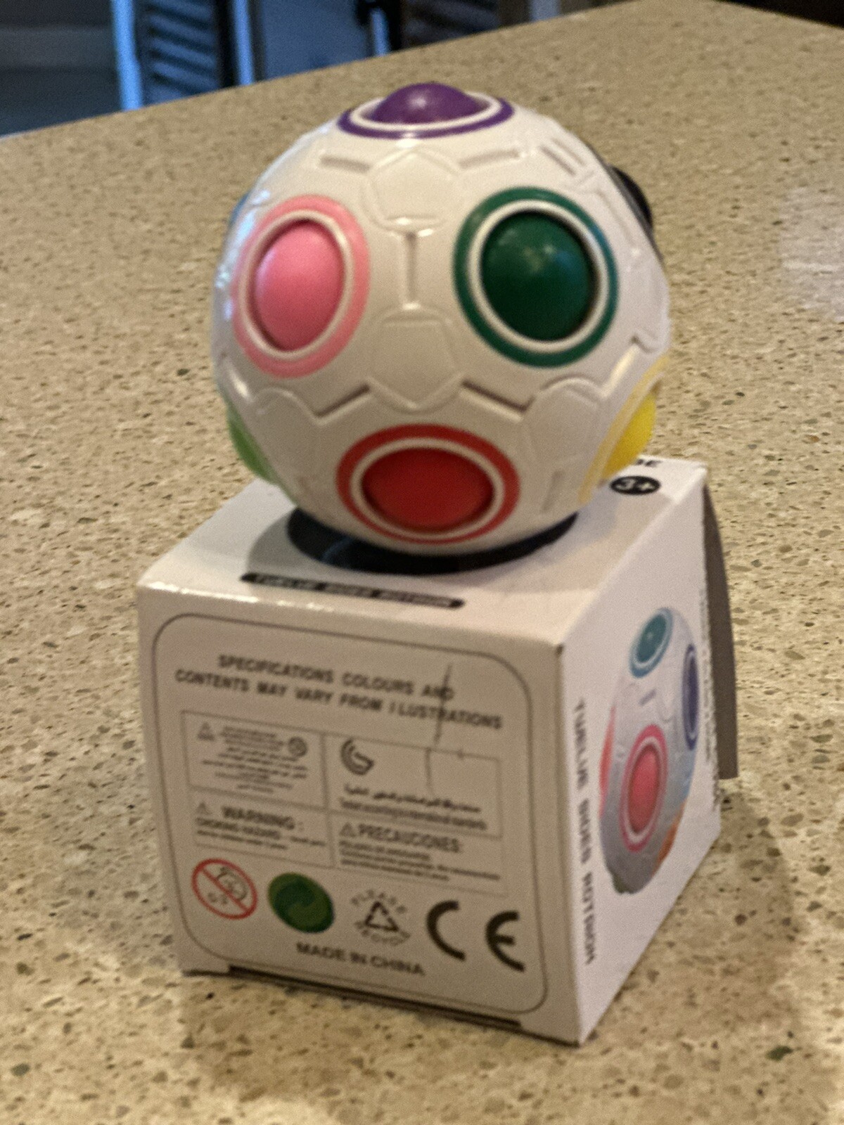 Football Fidget Cube ~ Toy Push Pop Magic Ball Puzzle 12 Sides Rotation ...