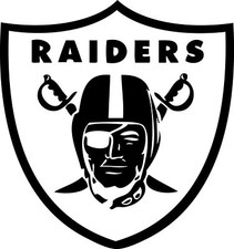 RAIDERS Vinyl Die Cut Car Decal - FREE SHIPPING