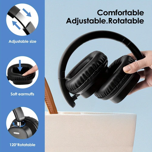 Over Ear Kopfhörer Bluetooth Wireless Headset Kabellos Geräuschisolation Stereo - Bild 9 von 15