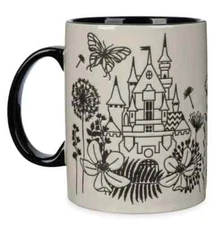 Disney Parks FANTASYLAND CASTLE FLORAL COFFEE MUG ~ Brand New & Free Shipping!