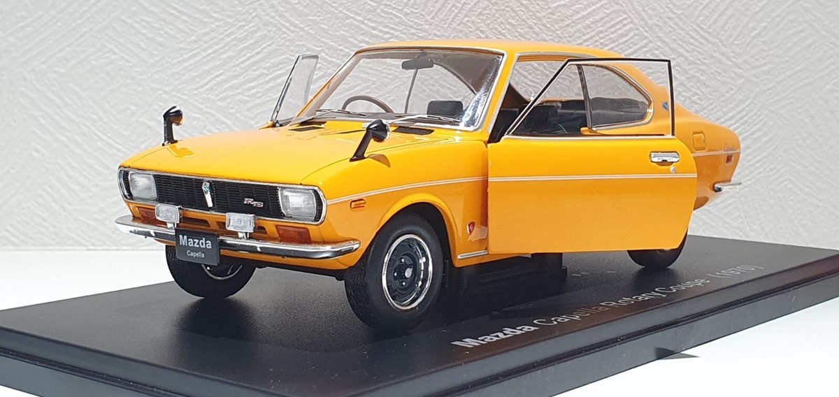 1/24 Hachette 1970 MAZDA CAPELLA ROTARY COUPE ORANGE w/Case