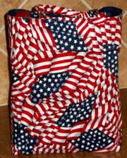 Grocery Tote Flag American Patriotic Lined Shopping Bag Purse Handmade