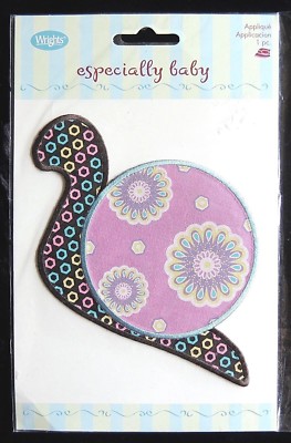 1pc Especially Baby Colorful Snail Iron-On Patch Applique 6'' x 3-1/2'' Wrights