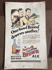 1930s Newcastle Brown Ale Advertising Sign