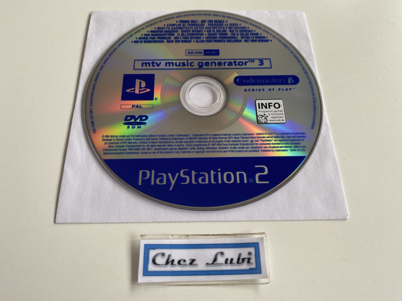 MTV Music Generator 3 - Promo Press - Sony PlayStation PS2 - PAL EUR