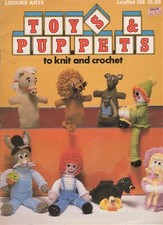 TOYS  PUPPETS to Knit and Crochet Leisure Arts Leaflet 136 DOLLS Kangaroo Horse
