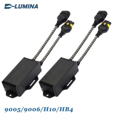 2x 9005/9006/HB4 foglight Kit Canbus LED Decoder Error Free Anti-Flicker Adapter
