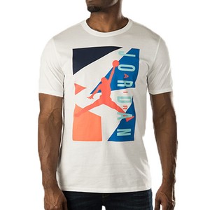 orange and blue jordan shirt