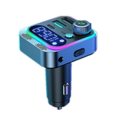 USB Bluetooth Adapter Car FM Transmitters Dual Mics LED Display For SUV Truck